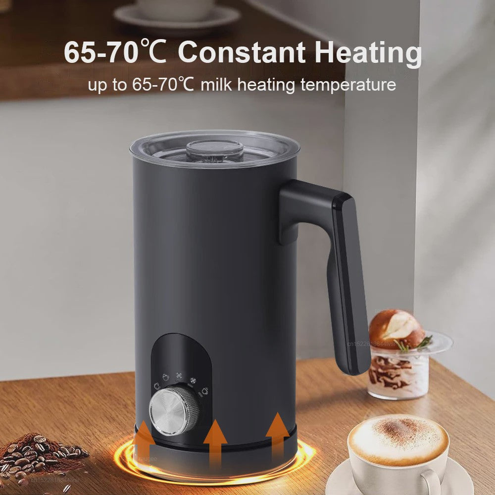 5-in-1 Automatische Melkopschuimer: Warm & Koud Schuim voor Latte, Cappuccino & meer