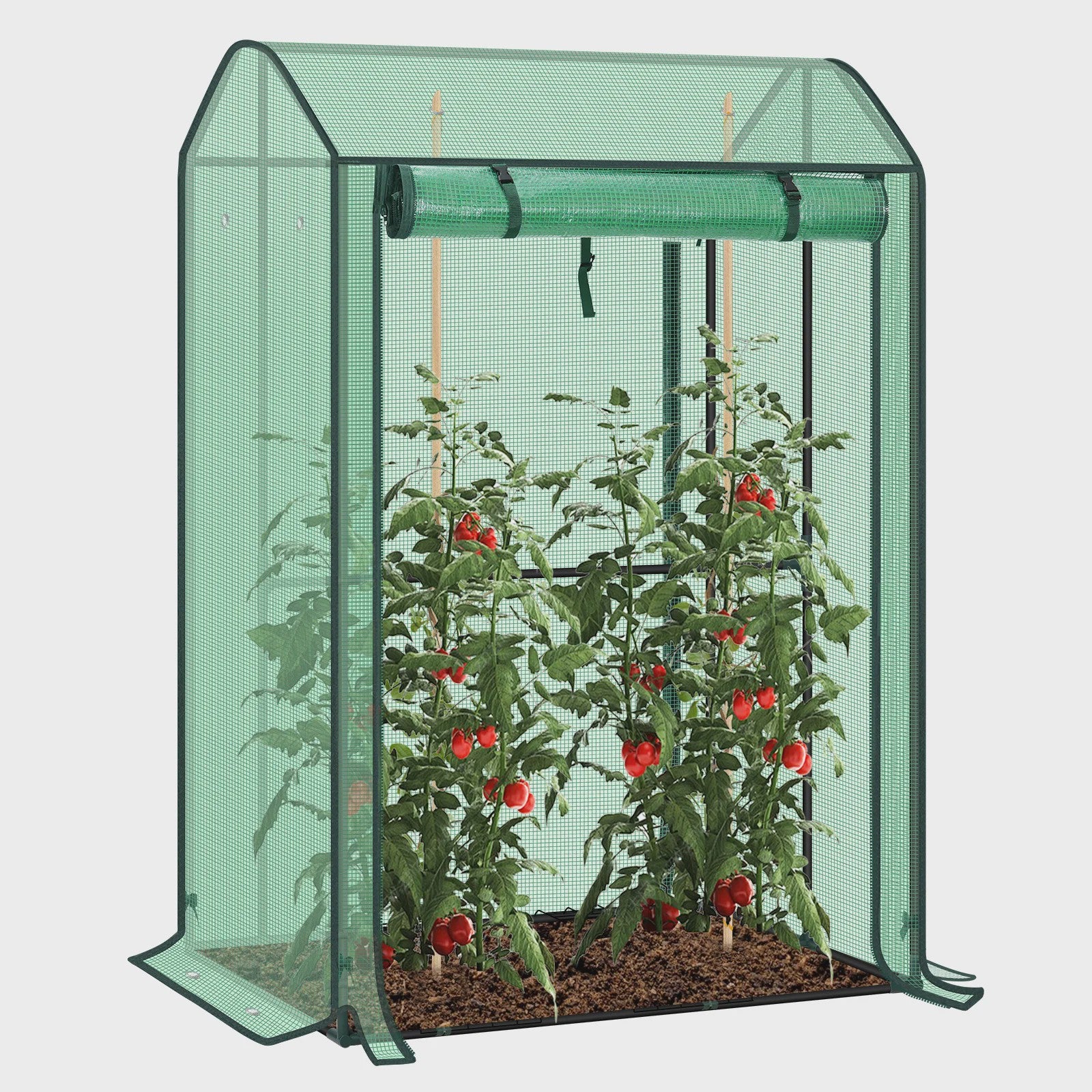 WOLTU Folie Kweekkas Tuinkas met Deur en Ramen - Ideaal voor Tomaten, Groenten en Klimplanten