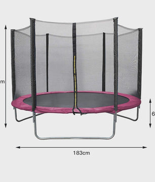 Trampoline 1.83m Diameter met Veiligheidsnet - Tuin & Buitenplezier