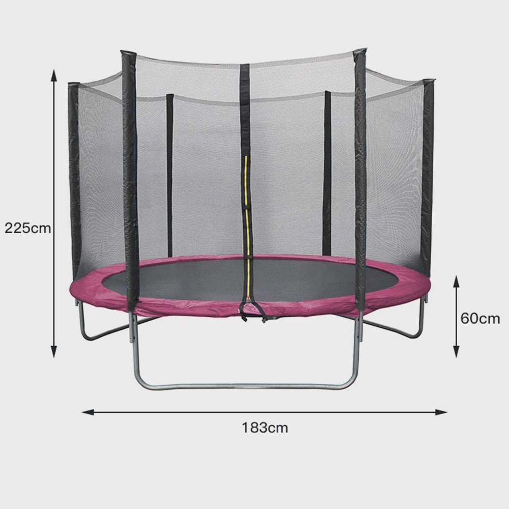 Trampoline 1.83m Diameter met Veiligheidsnet - Tuin & Buitenplezier