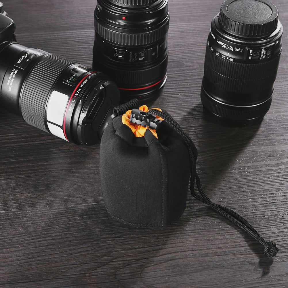 Waterdichte Neopreen Cameralens Pouch - Zachte Beschermhoes voor Digitale SLR Camera's