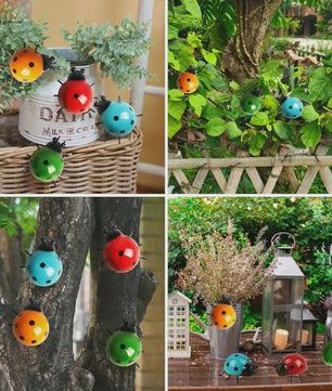 Metalen Lieveheersbeestje Muurdecoratie - Charmante Decoratie voor Binnen & Buiten