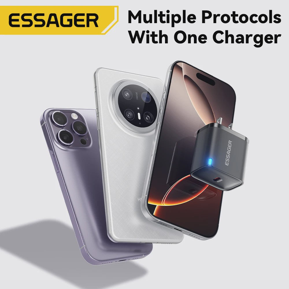Essager Mini 30W Snellader Type C PD QC3.0 voor iPhone, Samsung, iPad