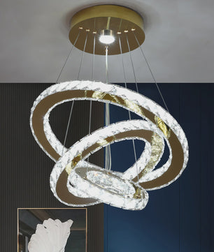 Luxe Kristallen Kroonluchter LED - Plafondlamp voor Woonkamer, Hal & Eetkamer