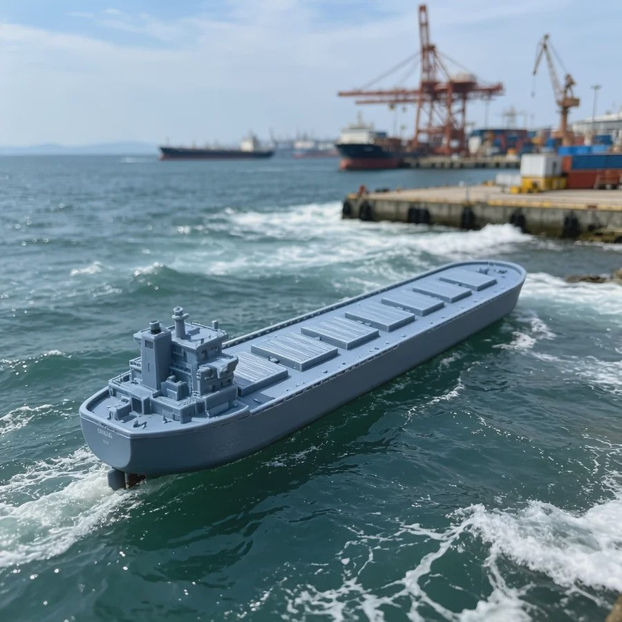 Gedetailleerd Miniatuur Vrachtschip Model - Container Cargo Ship voor Diorama, Wargaming & Maritieme Decoratie