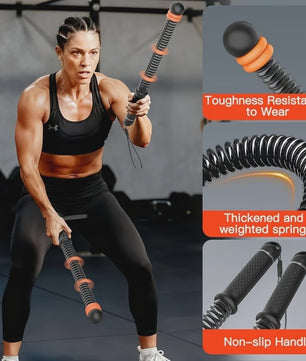 Draadloze Battle Ropes Set met Verstelbare Handvatten - Krachttraining voor Thuis