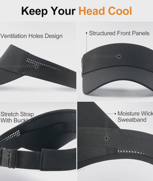 Dames Sport Visor Cap: Verstelbaar, Lichtgewicht & Ademend voor Buitenactiviteiten