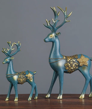 Nordic Hertenkop Resin Beeld - Stijlvolle Woondecoratie & Moderne Sculptuur