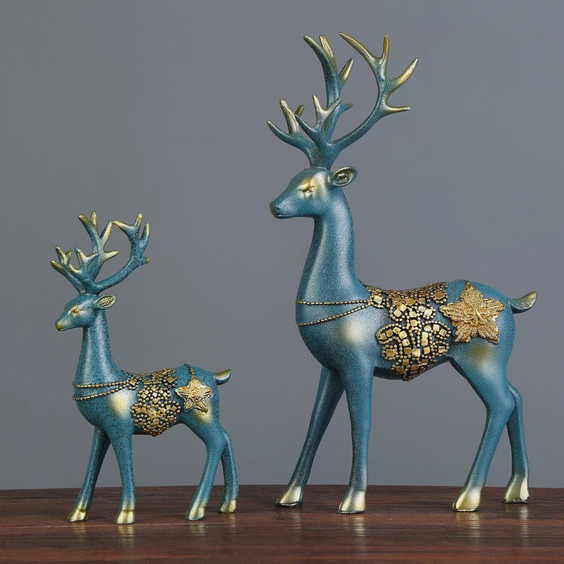 Nordic Hertenkop Resin Beeld - Stijlvolle Woondecoratie & Moderne Sculptuur