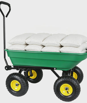 Robuuste Transportkar met Kantelfunctie - Ideaal voor Tuin, Camping & Strand