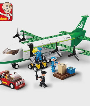 Bouwstenen Vliegtuig Set: Vrachtvliegtuig & Luchtambulance - Educatief Speelgoed