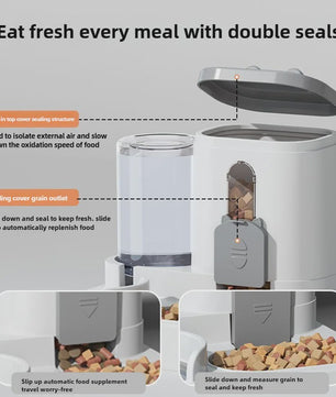 Automatische Voerbak en Waterdispenser voor Huisdieren - Anti-Knoei Ontwerp