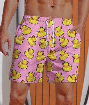 Heren Zwemshorts met Vrolijke Eendenprint - Perfect voor Zomer & Strand