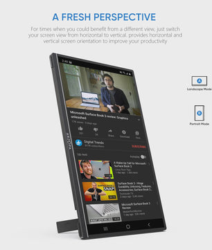 ARZOPA 16.1" Draagbare Monitor - FHD 1080P IPS, 100% sRGB, Ultraslank & Lichtgewicht