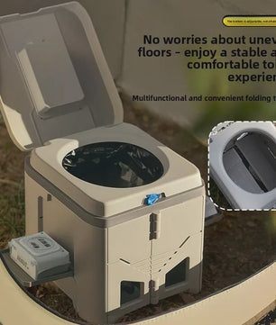Draagbaar Opvouwbaar Camping Toilet voor Volwassenen - Outdoor, Reizen, Auto Noodgeval, Geurvrij Commode
