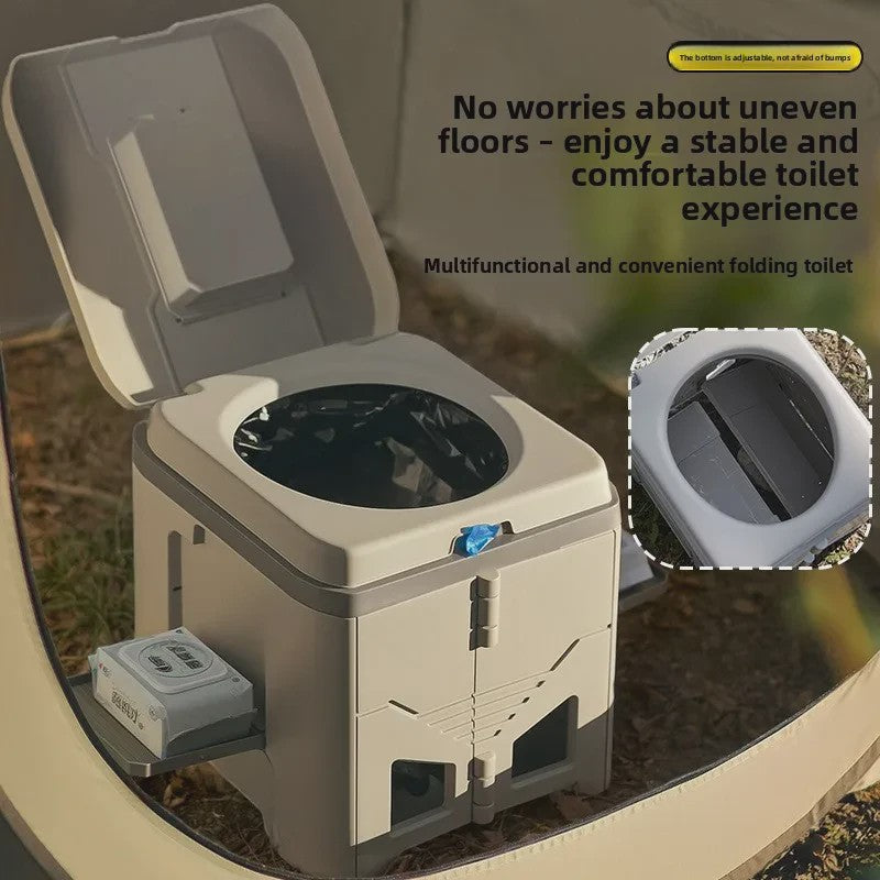Draagbaar Opvouwbaar Camping Toilet voor Volwassenen - Outdoor, Reizen, Auto Noodgeval, Geurvrij Commode
