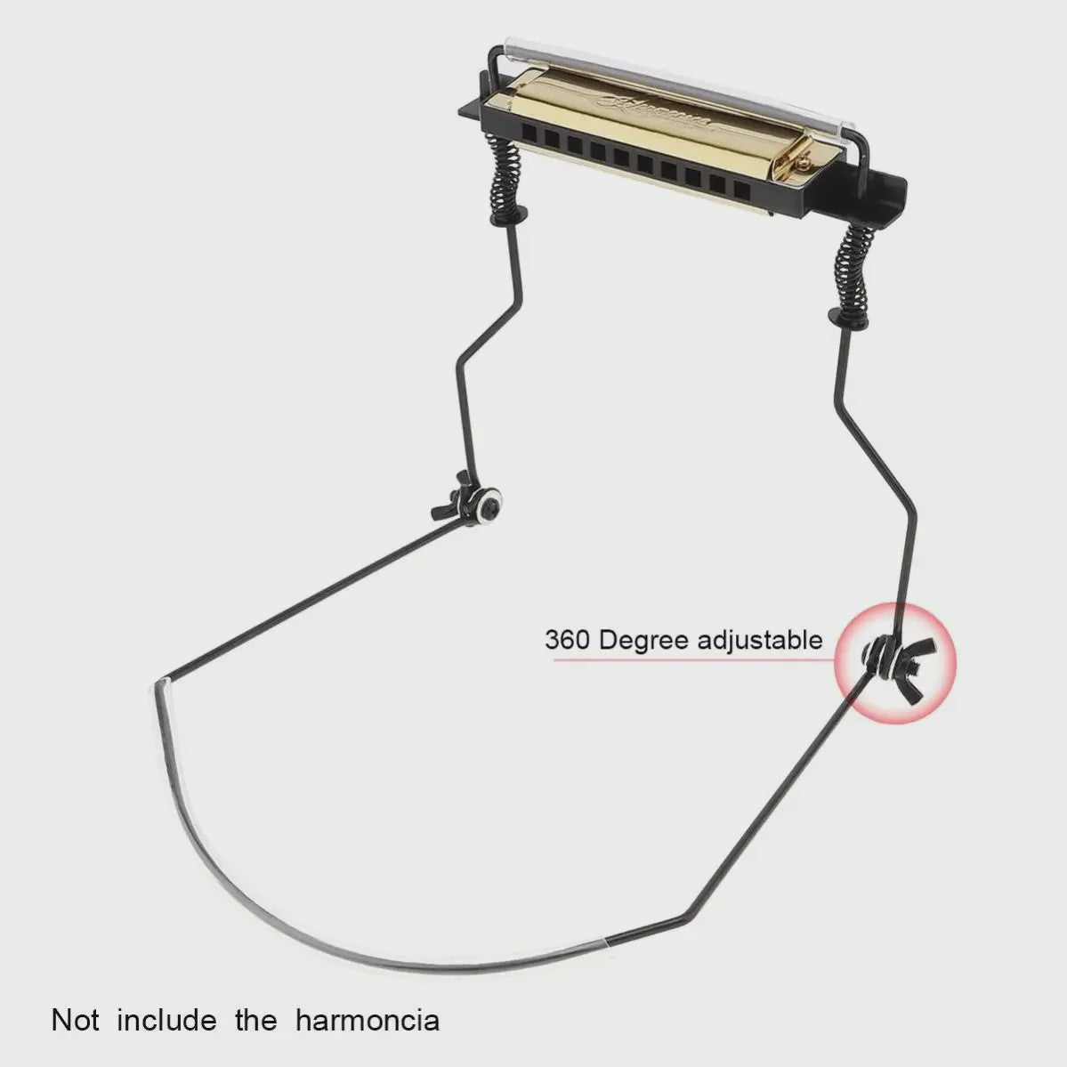 Verstelbare Harmonica Nekhouder - Universele Mondorgel Stand voor 10 Gaten