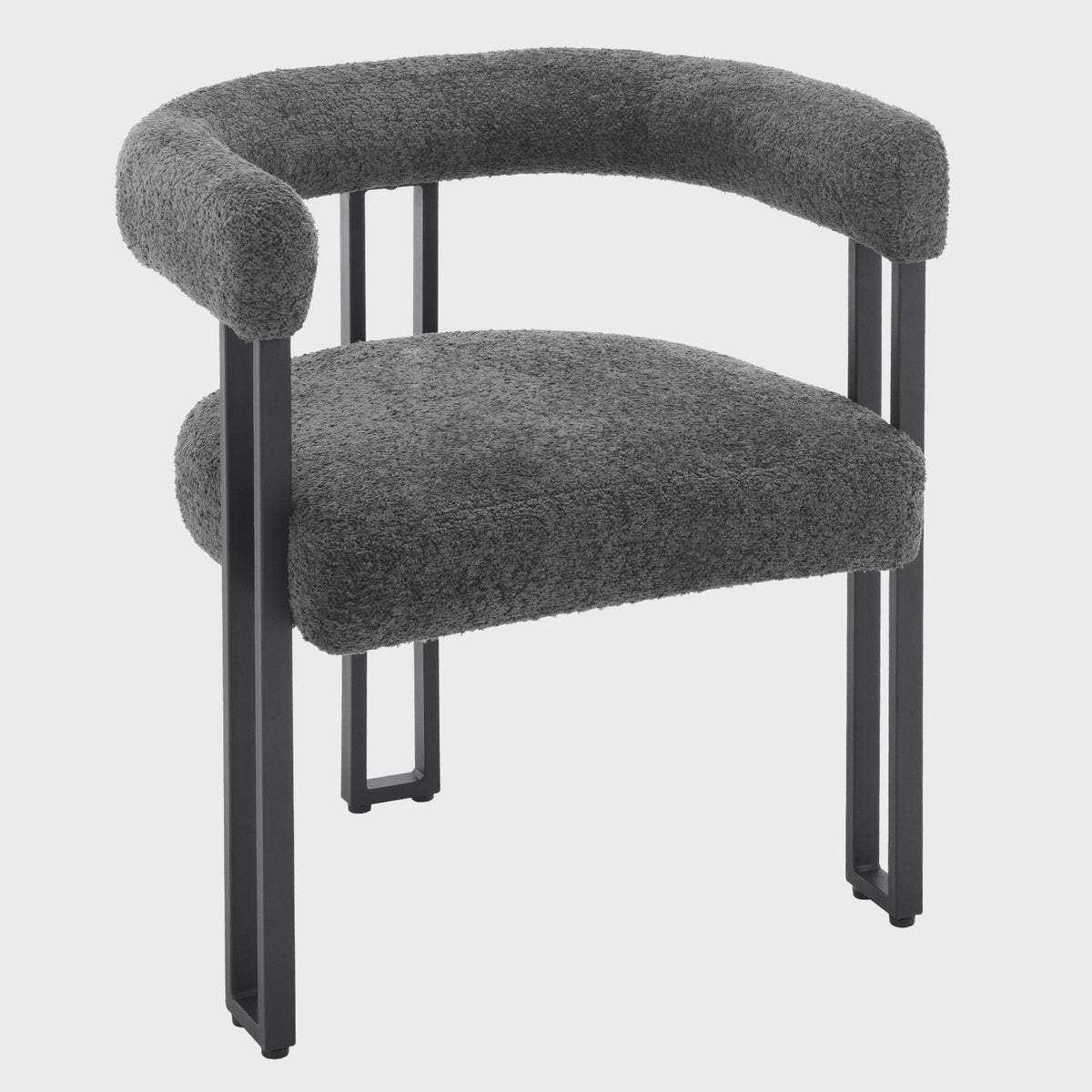 Set van 2 Chenille Eetkamerstoelen met Armleuningen - Modern en Comfortabel
