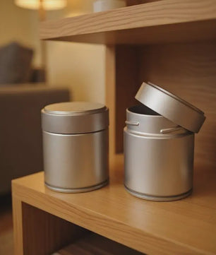 Mini Matcha Poeder Blikje - Dik Tinplate - Afsluitbare Opslagpot voor Thee & Kruiden