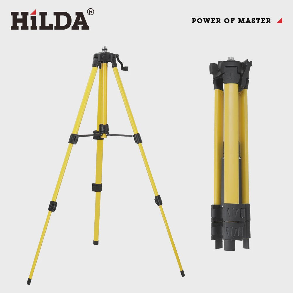 HILDA Laser Waterpas Statief 1.2M/1.5M Verstelbaar Hoogte Ferroalloy Statief met 5/8 Inch Schroefdraad