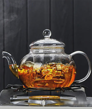 Glazen Theepot met Filter - Hittebestendig Borosilicaatglas - 400ml tot 1000ml