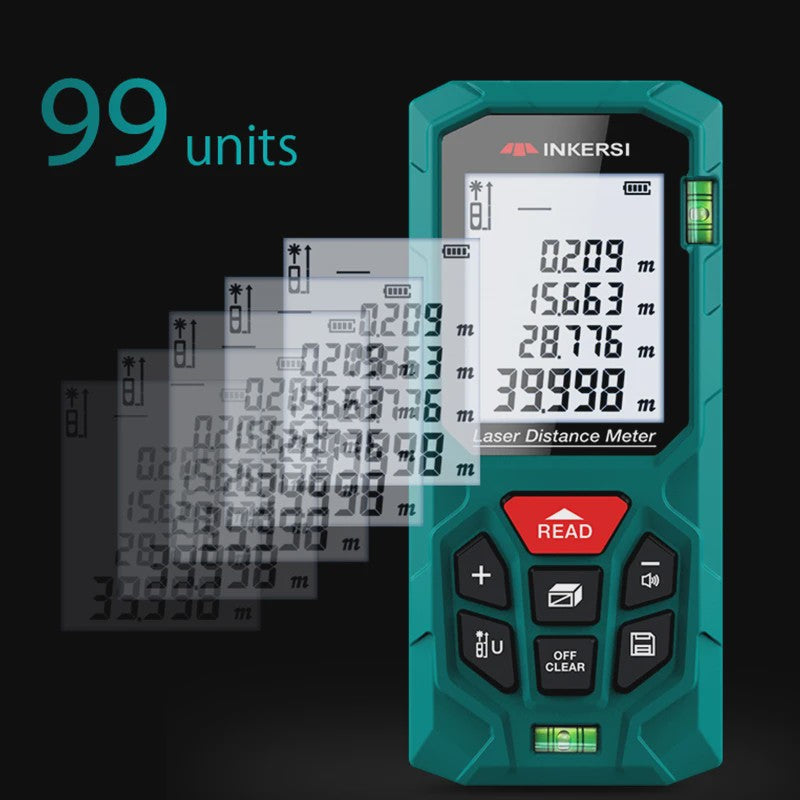 INKERSI Laser Afstandsmeter 40M/70M/120M - Digitale Meetlint met Hoge Precisie