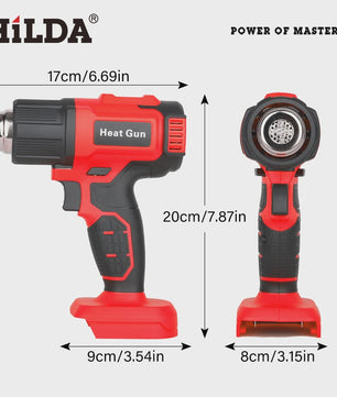 HILDA Accu Hittepistool - Verstelbare Temperatuur & 6 Snelheden - Makita 18V Batterij Compatibel
