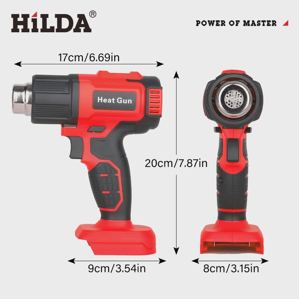 HILDA Accu Hittepistool - Verstelbare Temperatuur & 6 Snelheden - Makita 18V Batterij Compatibel