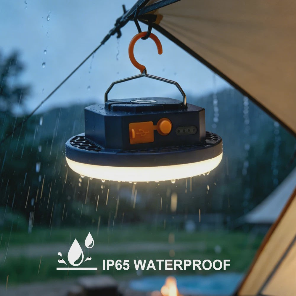 Oplaadbare Camping Lantaarn met Powerbank - 3 Lichtstanden, IP65 Waterdicht