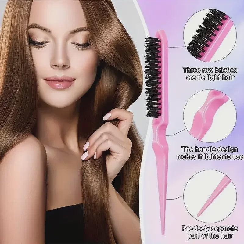 6-delige Haarstyling Set: Borstels, Kammen en Sprayfles voor Professionele Looks