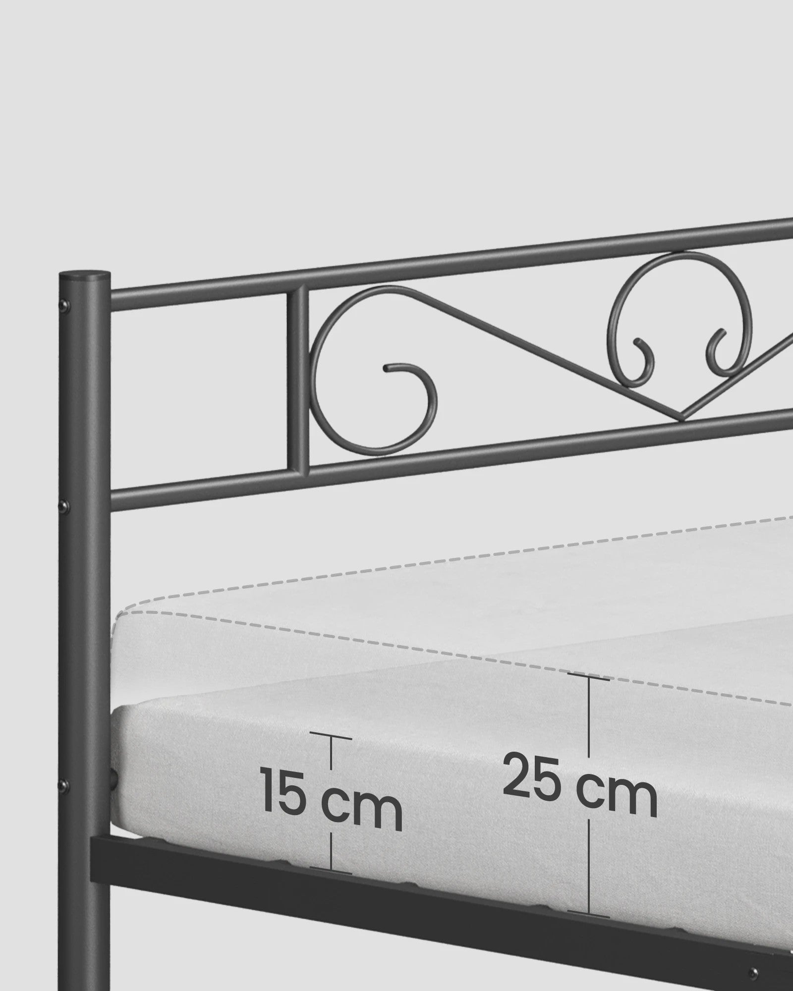 Stijlvol Metalen Bedframe 90x200 cm - Zwart