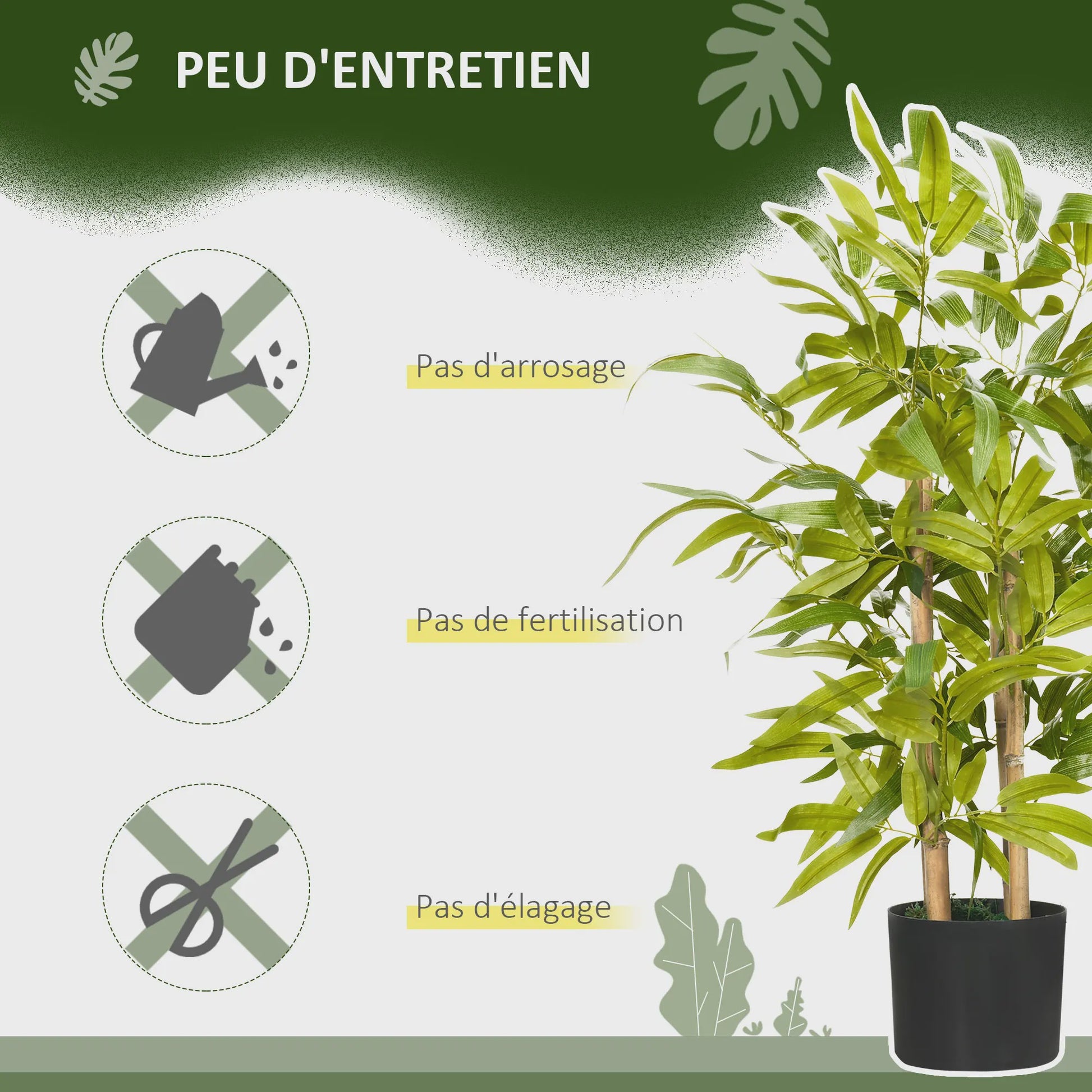 Realistische Bamboe Kunstplant 60 cm met Pot - Sfeervolle Decoratie