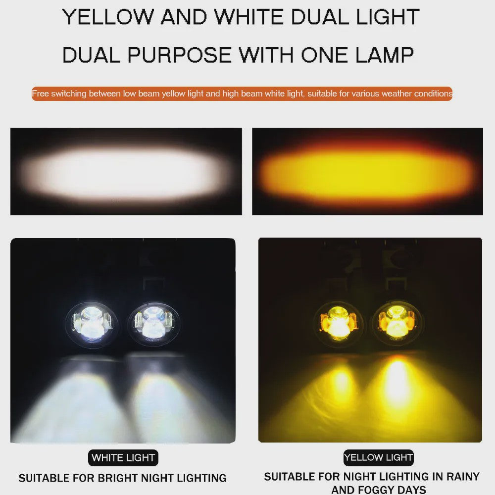 Set van 2x 100W Motor LED Verstralers - Dubbele Kleur & Flitsfunctie