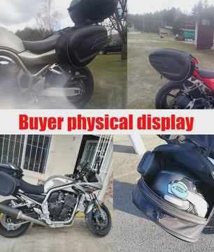 Universele Motor Zadel Tassen Set - Waterdicht, Uitbreidbaar & Helm Opslag