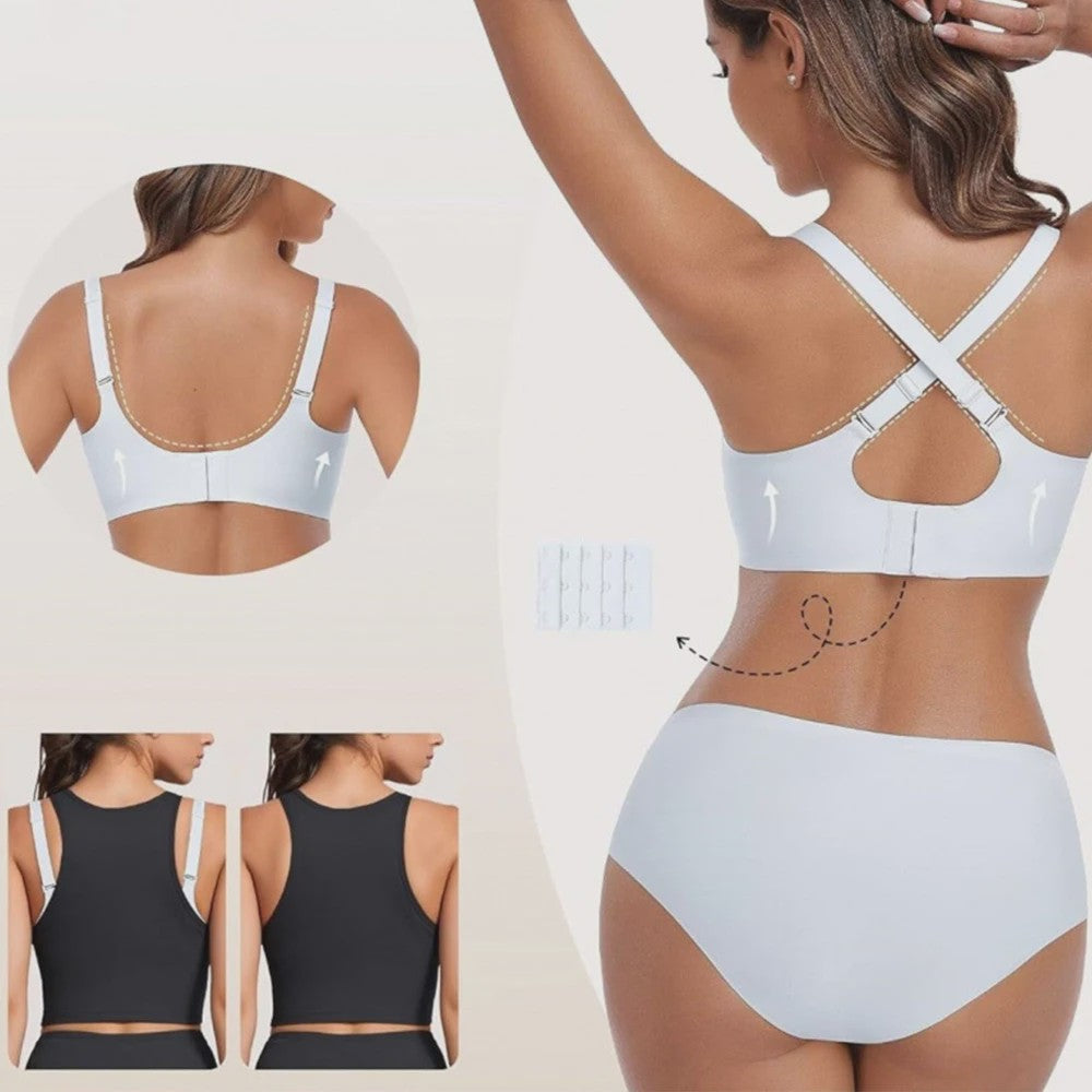 Comfortabele Draadloze BH met Diepe V-hals - Naadloze Push-Up voor Dagelijks Gebruik