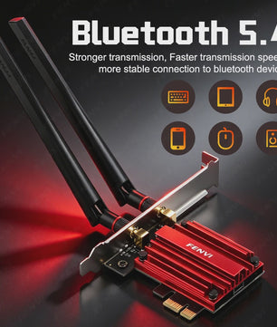 Fenvi WiFi 6E AX210 PCIe Netwerkkaart met Bluetooth 5.4 - AXE3000 Tri-Band Adapter