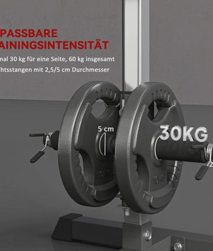 Homcom Krachtstation met Katrol en Verstelbare Zitting - Home Gym Fitness Apparaat