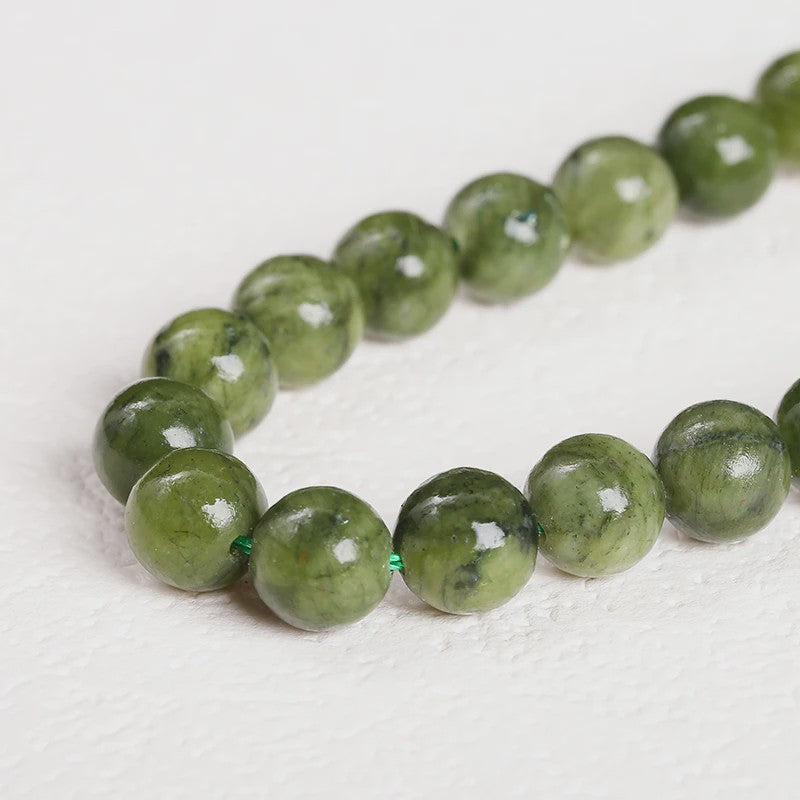 Natuursteen Zuidelijke Jade Kralen - Donker Groen, Rond, 4-10mm - Voor Sieraden Maken