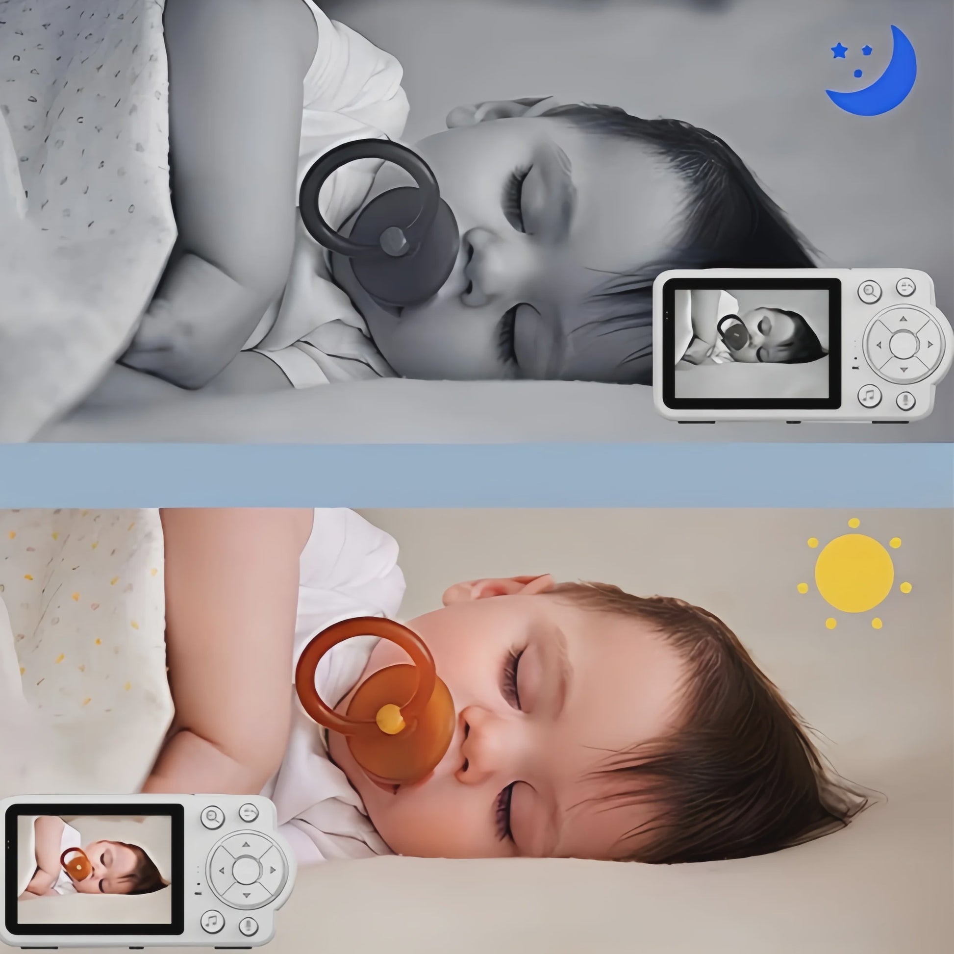 2.8 inch Babyfoon met Camera, Tweeweg Audio, Temperatuur & Vochtigheidssensor, Nachtzicht