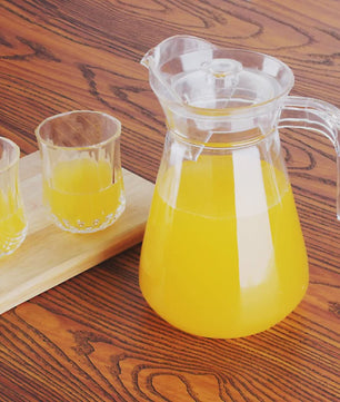 Acryl Waterkan met Deksel - 1L, 1.5L, 2L - Hittebestendig & Veelzijdig