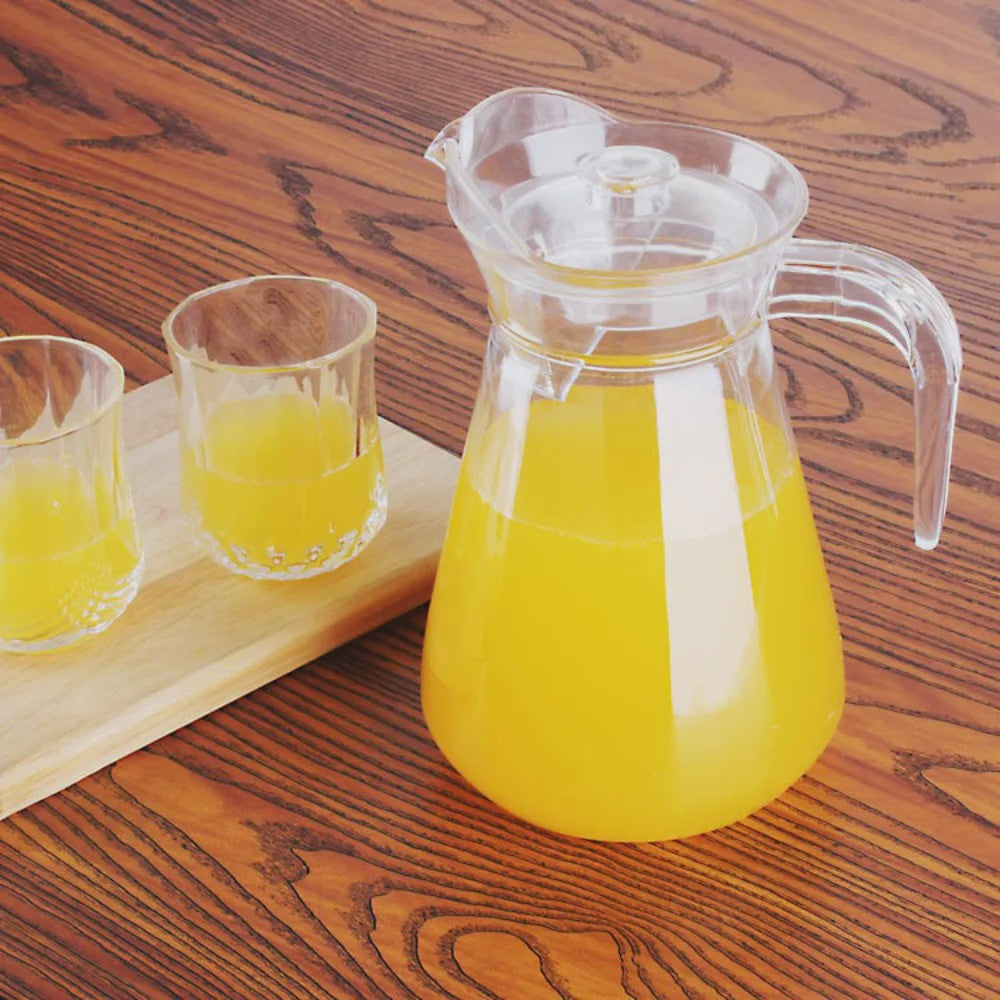 Acryl Waterkan met Deksel - 1L, 1.5L, 2L - Hittebestendig & Veelzijdig