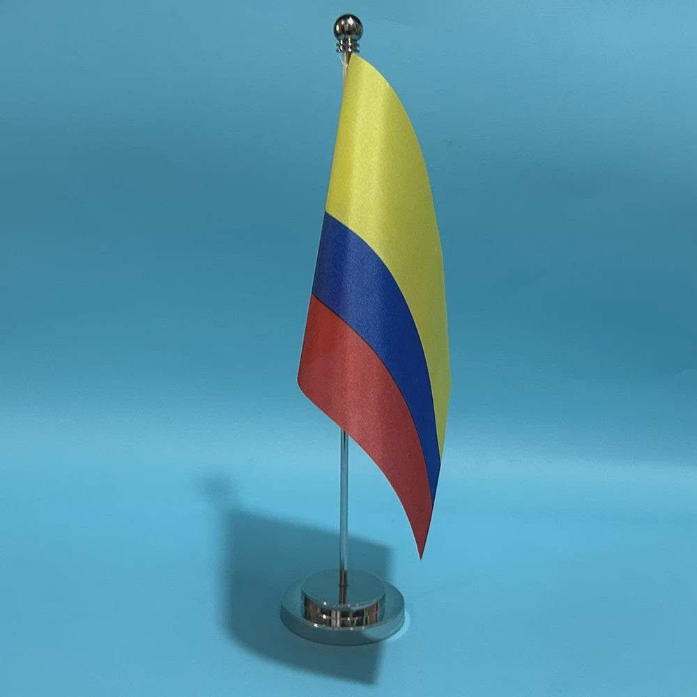 Colombiaanse Vlag voor Bureau - 14x21cm Polyester Decoratie
