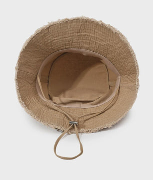 Zomerse Denim Fisherman Hat met Grote Rand en Koord - UV Bescherming voor Dames & Heren