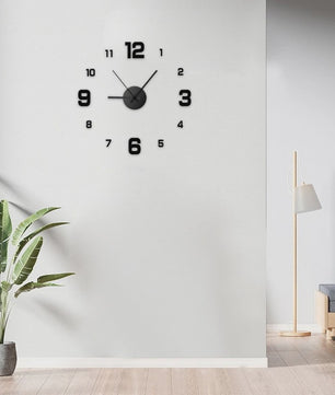 Creatieve Frameless DIY Wandklok - Stille Klok voor Woonkamer & Kantoor Decoratie