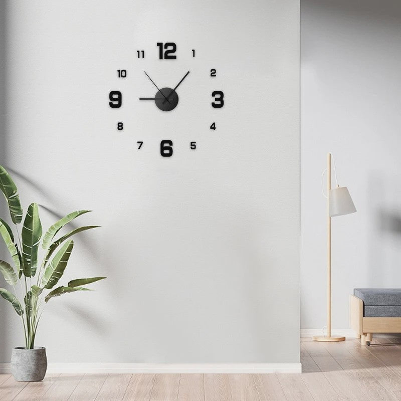 Creatieve Frameless DIY Wandklok - Stille Klok voor Woonkamer & Kantoor Decoratie