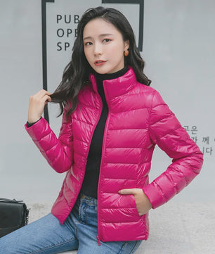 Dames Lichtgewicht Donsjack - Kort, Warm & Stijlvol Lente Jack - 15 Kleuren