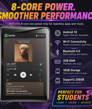 Famue PA03 Android MP3/MP4 Speler - 48GB, WiFi, Lossless Audio & App Downloads