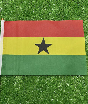 Ghana Handvlag 21x14cm met Plastic Stok - Set van 10, 20, 50 of 100 stuks
