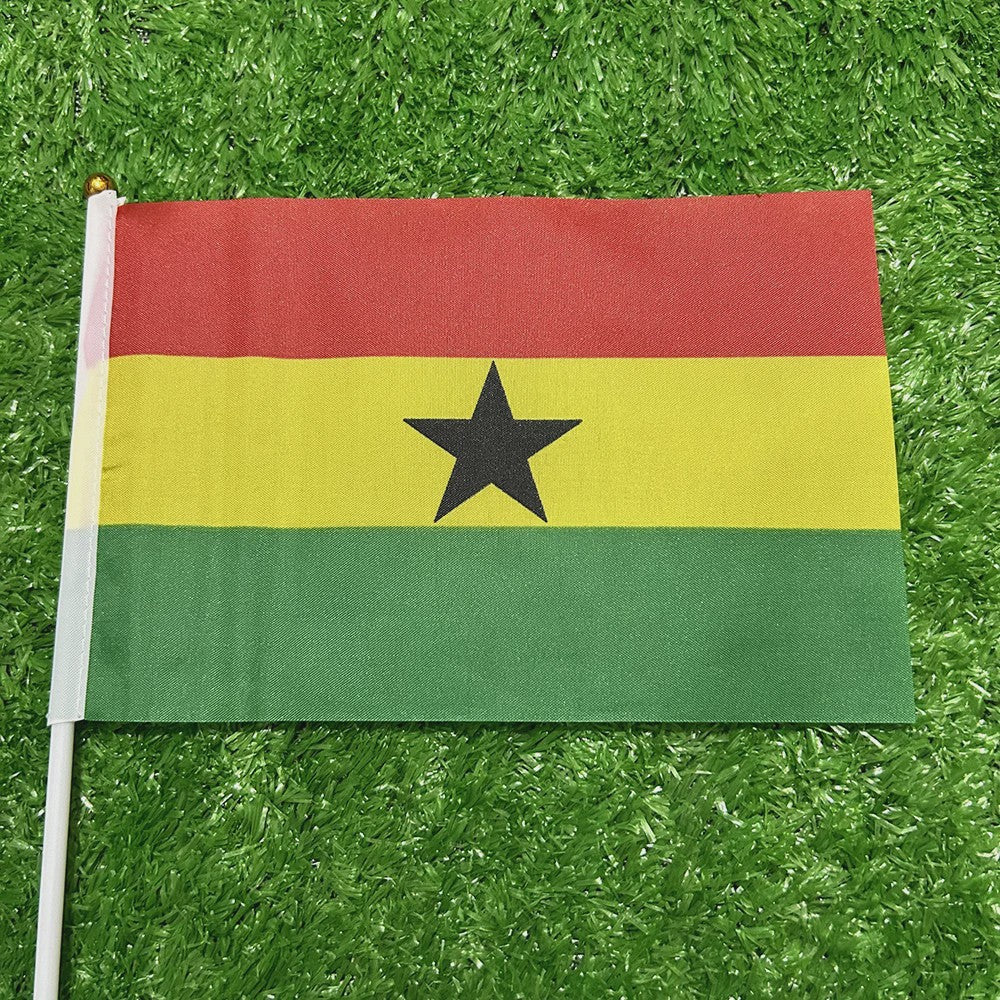 Ghana Handvlag 21x14cm met Plastic Stok - Set van 10, 20, 50 of 100 stuks