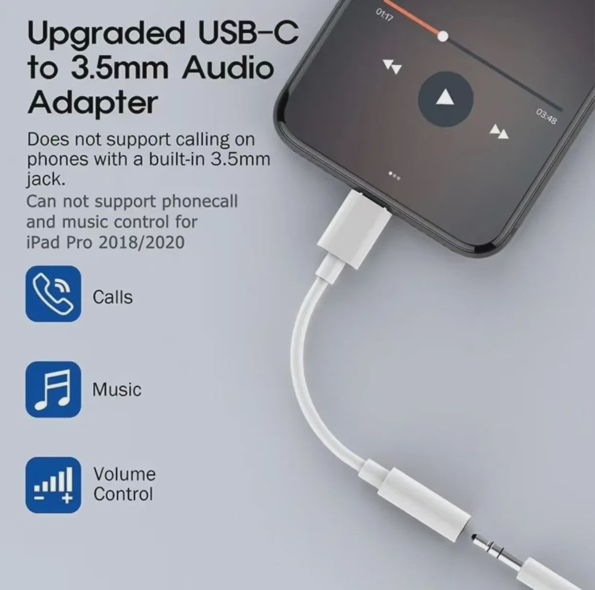 Universele USB-C naar 3.5mm Jack Audio Adapter Kabel voor Smartphones